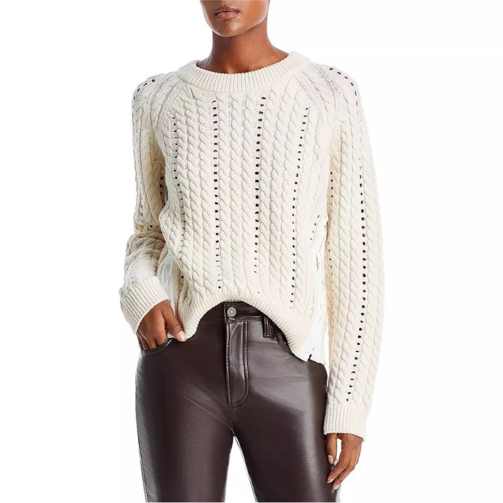 NWT Derek Lam 10 Crosby Cable Knit Sweater